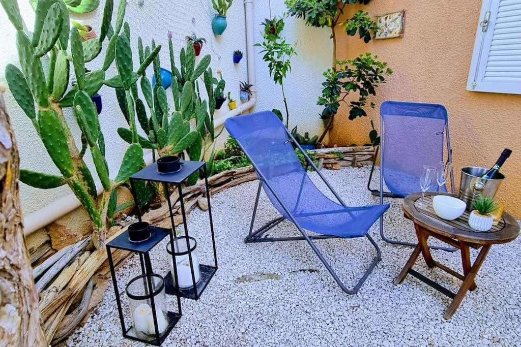 Le Marine Rez De Jardin Direct Plage Parking Prive Climatise Sète Exterior foto